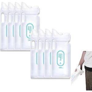 8Pcs 700ML Portable Urine Bag, Portable Emergency Toilet, Disposable Urine Bags, for Emergency, Camping, Travel, Unisex