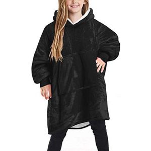 Oversized deken met capuchon voor kinderen – Schattige fleece sweatshirt met zak – Perfect voor tieners