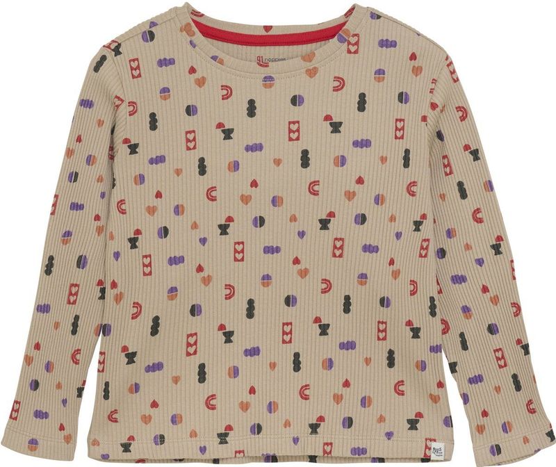 Noppies - Paullina - Longsleeve - Beige - Lila - Rood