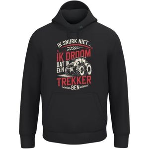 Hoodie met trekker - hoodie met grappige print - trui met tractor - maat XS