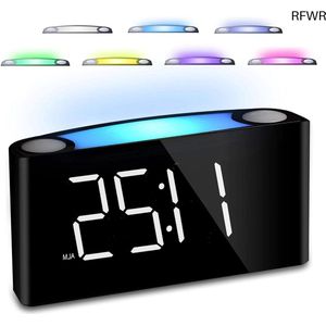 RFWR® Digitale Wekker met Groot Display, Nachtlamp en Snooze-Functie - Ideaal voor Kinderen en Slecht Horenden