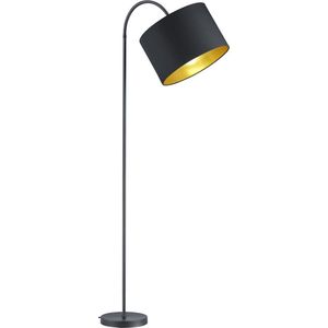 LED Vloerlamp - Torna Hostons - E27 Fitting - Rond - Flexibel - Mat Zwart - Aluminium