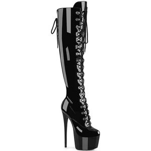 Pleaser - JUBILANT-3012 Plateau overknee Laarzen - US 10 - 40 Shoes - Zwart