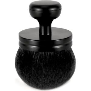 Allecto Plus - Zelfbruinende Borstel voor Lichaam en Gezicht met Brede Kop en Kabuki-Borstel Geschikt voor Zelfbruiner en Foundation - Extra Groot - Zwart