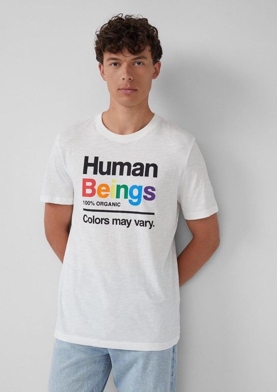 T-shirt - Casual - Met Opvallend Pride-motief - Ronde Hals