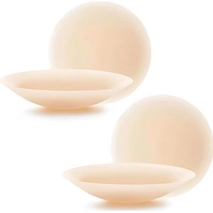 4 stuks nipple covers Tepelbedekkers - 8 cm ronde zelfklevende tepelbedekkers - siliconen tepelbedekkers - dunne borstbedekkers - comfortabel en huidvriendelijk - bh-accessoires - lichtgeel