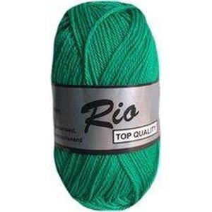 Lammy yarns Rio katoen garen - groen (370) - naald 3 a 3,5mm - 10 bollen