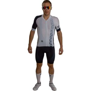 TriTiTan Titanium Pro Cycling Jersey Short Sleeve - Fietsshirt - Fietstrui - Wit - S