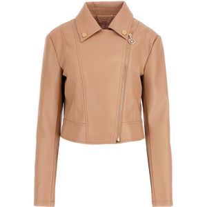 Guess - Clemence - Leren Jas - Bikerjack - Zwart