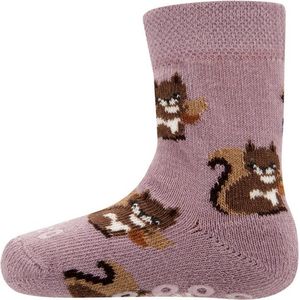 Baby Antislipsok Ewers - Roze met Eekhoorns - Nopjes-17/18