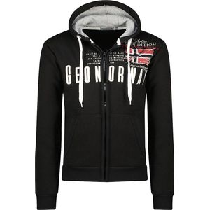 Vest Met Capuchon En Rits Zwart Geographical Norway Gason - L