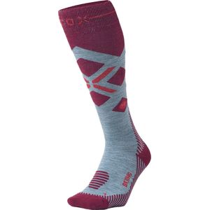 STOX Energy Socks Skisokken Dames - Compressiekousen - Merino Wol Sokken Grijs - Ski & Snowboard Compressie Sokken - Maat S: 36-38 - 1 Paar