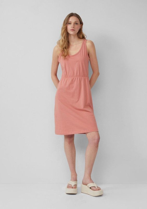 Jurk - Katoen - Korte Jerseyjurk - Mouwloos - Elastische Taille