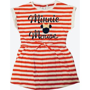 Disney Minnie Mouse jurk - Zeemeermin - met veegpailletten - rood - maat 122/128 (8 jaar)