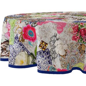Wicotex - Tafelzeil - Tafelkleed - Wilders Mosaics - Rond 160cm - Afneembaar - Afwasbaar