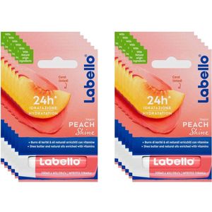 Labello Stick Peach Shine - 10 x 4.8 Gram - Vegan