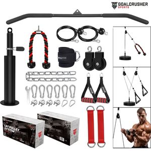 LatCrusher Ultimate - Fitness Kabelsysteem - Lat Pulley - Home Gym - Fitness - max. 100KG - XXL Set