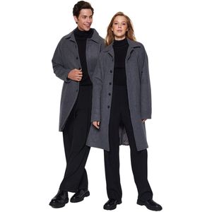 Trendyol Mink Unisex Regular Fit Wolmix Kasjmier Winterjas Tmnaw24Kb00004