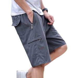 Nivard Korte Broek Heren - Cargobroek - Spijkerbroek - met Zakken - Volwassenen - Jongens - Shorts - Donkergrijs - Maat XXXL