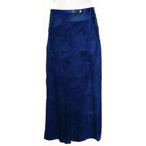 Doenya® maxi omslagrok suede Inlay (blauw)