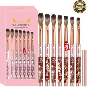 GUAPÀ® Acryl Penselen Set | 7 Pcs Nail Brushes | Nagel Penselen | Nail Art penselen | Nail Brush | Nepnagels | Acrylic Nails | Acrylic Brush | Acryl Liquid | Acryl Poeder | 7 Delige Set Penselen Acrylic Nail Brushes