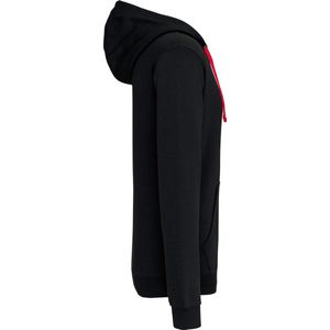 Sweatshirt Heren L Kariban Lange mouw Black / Red 80% Katoen, 20% Polyester