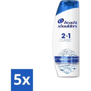 Head & Shoulders - 2in1 Anti-Roos Shampoo & Conditioner - Classic - 270 ml - Bulkverpakking - 5 stuks