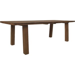 Hazel Eettafel Tuin - Rechthoekig - 180x90x76 cm - Naturel Teak - tuin eettafels, tuintafel, tuintafel hout, eettafel buiten, tuintafel rond, tuin tafel, tuineettafel