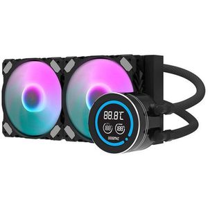 Darkflash - DN-D240 - Vloeistofkoeling - 240 mm - Met ARGB-achtergrondverlichting
