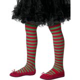 Smiffys - Striped Kinder panty - Rood/Groen