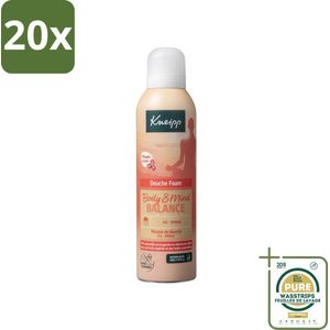 20 x Kneipp - Douche schuim - Body & Mind Balance - Iris & Vetiver - 200 ml - Grootverpakking - Douche Foam - Body And Mind Balance - Iris Extract - Vetiver Oil - Natuurlijke Schuim