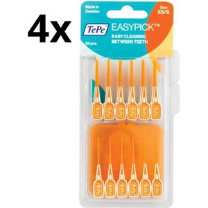 TePe Easypick XS/S - Oranje - 4 x 36 stuks - Voordeelverpakking