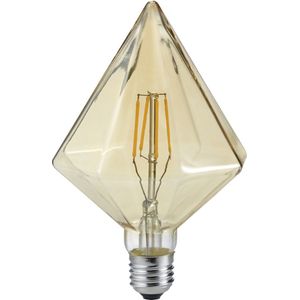 LED Lamp - Filament - Torna Krolin - E27 Fitting - 4W - Warm Wit 2700K - Amber - Aluminium