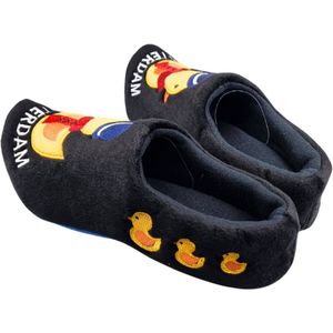 Klomppantoffels - Klompsloffen Zwart - Yellow Ducky in Amsterdam - maat 39-41