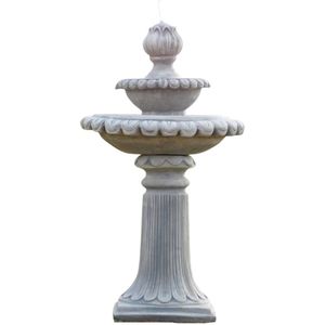 Fontein - steen - 95 cm - klassiek wit - gedetailleerd