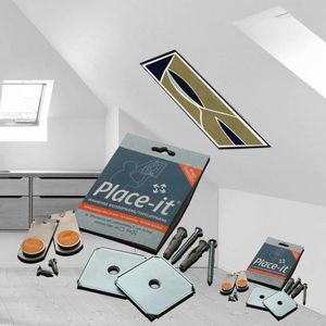 Ophangsysteem voor schuine wanden - Magnetisch systeem voor zware schilderijen tot 4,5 kg - Duopack