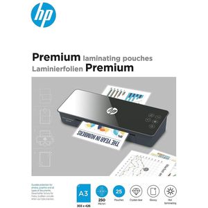 HP 9128 Premium Lamineerfolies A3 - Lamineerhoezen voor Warm Lamineren - Glanzend - 250 Micron - 25 Stuks