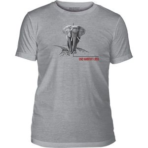 T-shirt End Habitat Loss Elephant Tri-Blend XL