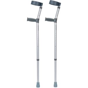 Elleboogkrukken Maat M/L. Loopkrukken - krukken, gesloten manchet - Dubbel verstelbaar - Set - paar van 2