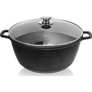 Kookpan Graniet met Deksel GRANDE 32 cm, 9,7 l - Kookpot - Soeppan