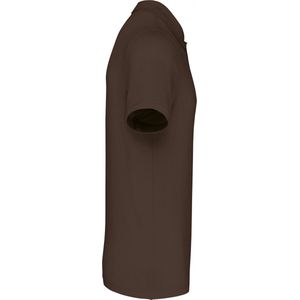 Polo Heren XXL Kariban Kraag met knopen Korte mouw Chocolate 100% Katoen