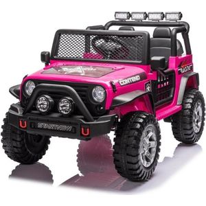 Jeep Startnow - Elektrische kinderauto - 12V Accu Auto - Voor jongens en Meisjes - Afstandsbediening - Roze