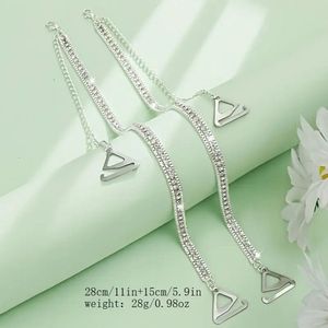 T.O.M. - BH bandjes 3 rijen strass- Zilver- Verwisselbare BH bandjes- BH bandjes strass steentjes- bling- glitter- Diamond luxe BH bandjes