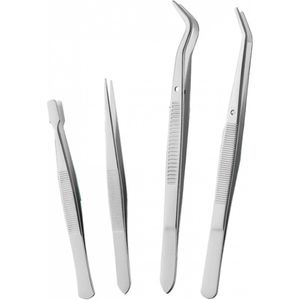Dolaso 2 stuks professionele RVS pincet wenkbrauwpincet gezichtshaar scherpe ingroei voor mannen en vrouwen