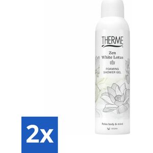 Therme - Shower Foaming ml Zen White - Product - Verzorgend - Verfrissend - 200ml - Voordeelverpakking - 2 stuks