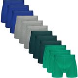 Rico - Boxershorts - Petrol Grey Melange Blauw Groen - 12-pack