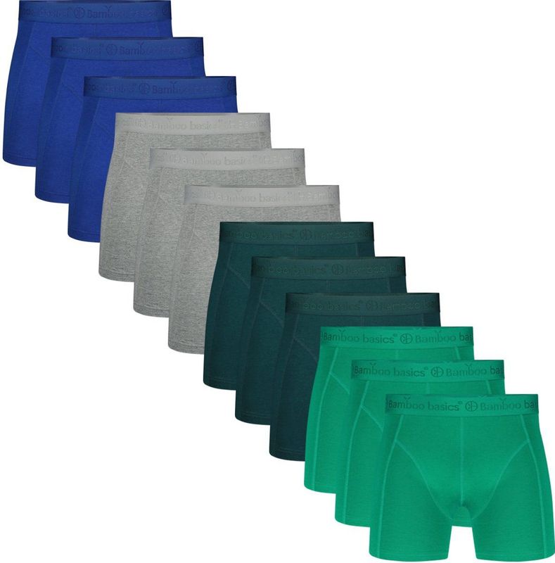 Rico - Boxershorts - Petrol Grey Melange Blauw Groen - 12-pack