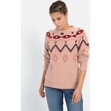 camel active - Gebreide Trui - Pink-red - Noors Patroon