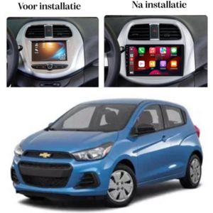 ADIVOX 9 Inch geschikt voor Daewoo Matiz/Chevrolet Spark 2018 Android 14 4GB/64GB 8CORE Carplay/Auto/WiFi/DSP/5G/QLED/DAB+