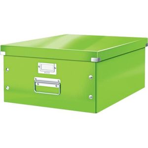 Leitz  WOW Click & Store Grote Kartonnen Opbergdoos Met Deksel voor A3 Formaten - 36.9 x 48.2 CM (BxD) - Groen
